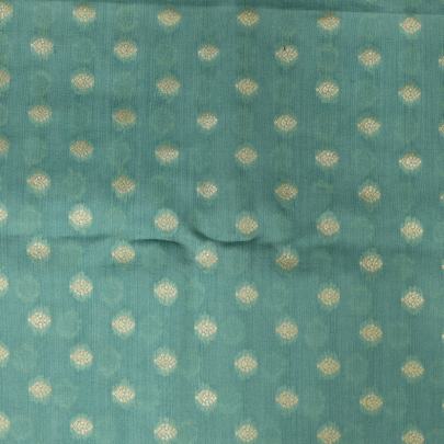 Banarasi Chiniya Silk Aqua Blue/ Pure Banarasi fabrics