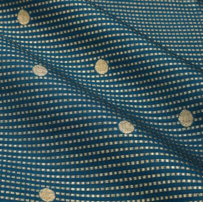 Banarasi Chiniya Silk Dark Peacock Blue/