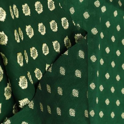 Banarasi Chiniya Silk Green/ Pure Banarasi fabrics