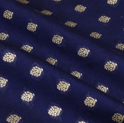 Banarasi Chiniya Silk Ink Blue/