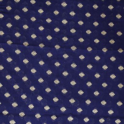Banarasi Chiniya Silk Ink Blue/ Pure Banarasi fabrics