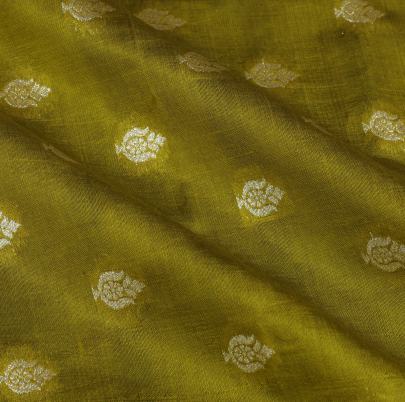 Banarasi Chiniya Silk Lemon Green/