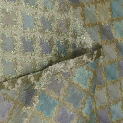 Banarasi Chiniya Silk Light Purple & Sky Blue/ Pure Banarasi fabrics