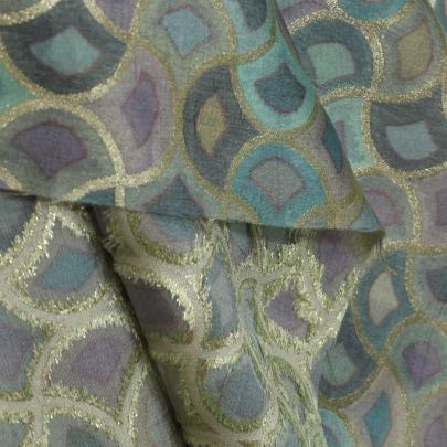 Banarasi Chiniya Silk Light Purple & Sky Blue/ Pure Banarasi fabrics