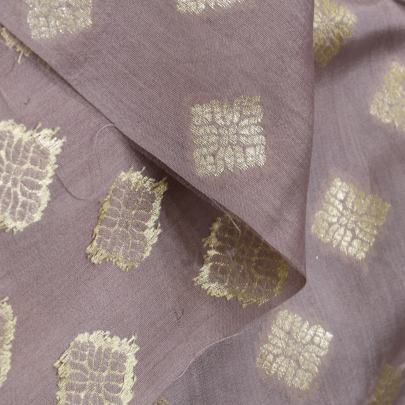 Banarasi Chiniya Silk Light Wine Pure Banarasi fabrics