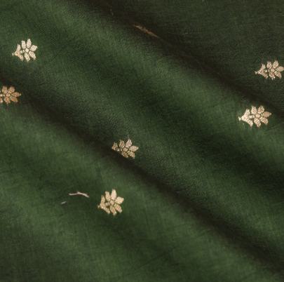 Banarasi Chiniya Silk Mahendi Green/ Pure Banarasi fabrics