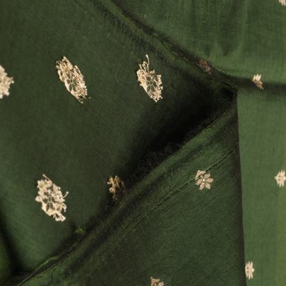 Banarasi Chiniya Silk Mahendi Green/ Pure Banarasi fabrics