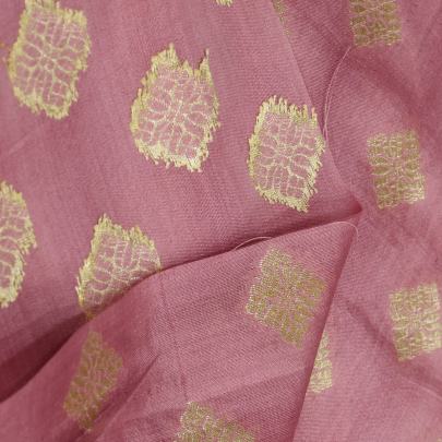 Banarasi Chiniya Silk Pastel Pink/ Pure Banarasi fabrics