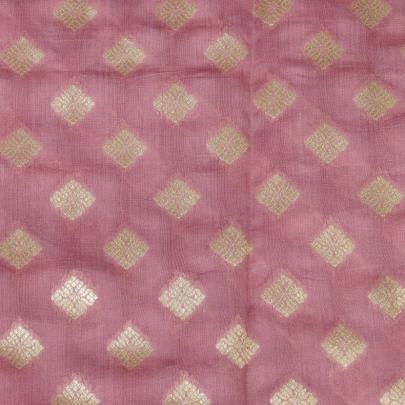 Banarasi Chiniya Silk Pastel Pink/ Pure Banarasi fabrics