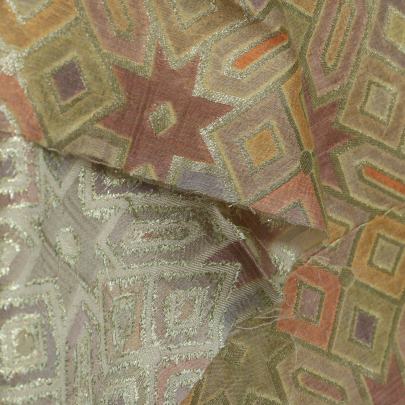 Banarasi Chiniya Silk Peach/ Pure Banarasi fabrics