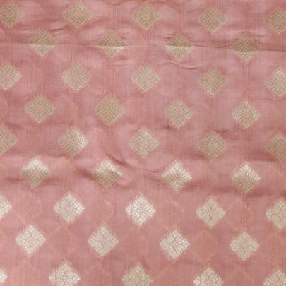 Banarasi Chiniya Silk Peach/ Pure Banarasi fabrics