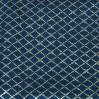 Banarasi Chiniya Silk Peacock Blue/ Pure Banarasi fabrics