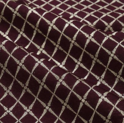 Banarasi Chiniya Silk Wine/