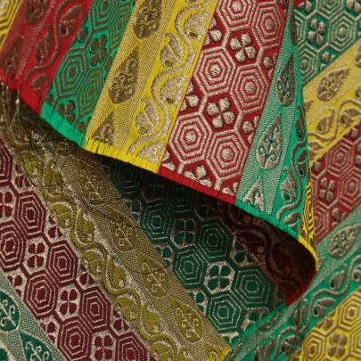 Banarasi Multi-Colour Lining/ Pure Banarasi fabrics