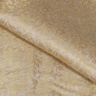 Banarasi brocade fabric ( Dyeable )