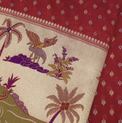Banarasi paithani daman work fabric