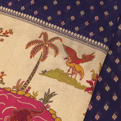 Banarasi paithani daman work fabric