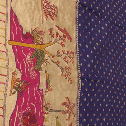 Banarasi paithani daman work fabric Pure Banarasi fabrics