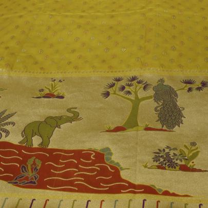 Banarasi paithani daman work fabric Pure Banarasi fabrics