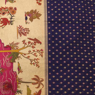 Banarasi paithani daman work fabric Pure Banarasi fabrics