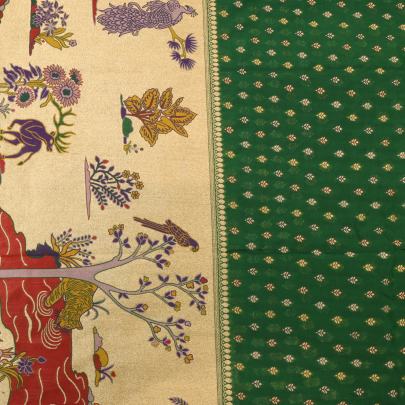 Banarasi paithani daman work fabric Pure Banarasi fabrics