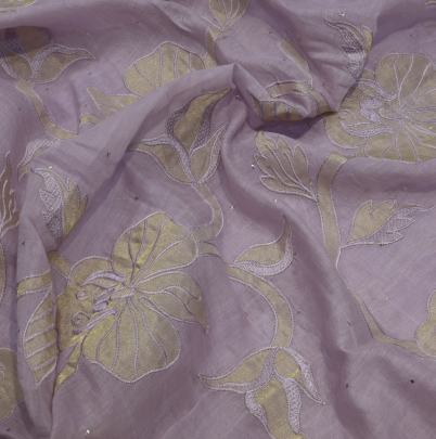 Chanderi applique work fabric