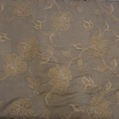 Chanderi applique work fabric Banarasi Work