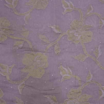 Chanderi applique work fabric Banarasi Work