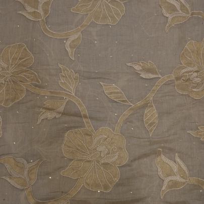 Chanderi applique work fabric Banarasi Work