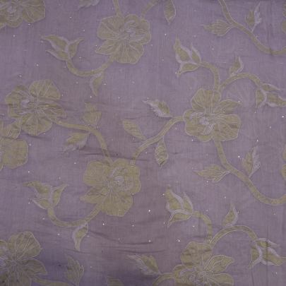 Chanderi applique work fabric Banarasi Work