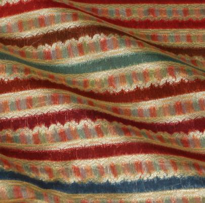 Chiniya Silk Multi-Colour Stripes With Banarasi Work/