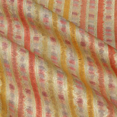 Chiniya Silk Multi-Colour Stripes With Banarasi Work/