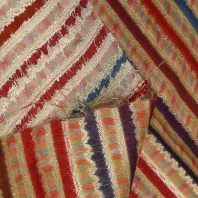 Chiniya Silk Multi-Colour Stripes With Banarasi Work/ Pure Banarasi fabrics