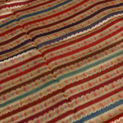 Chiniya Silk Multi-Colour Stripes With Banarasi Work/ Pure Banarasi fabrics