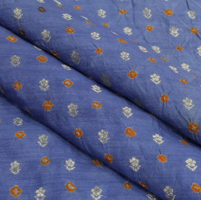 Chiniya silk bandhej with golden zari work fabric