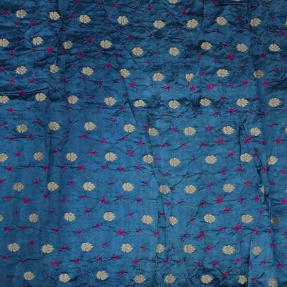 Chiniya silk bandhej with golden zari work fabric Banarasi Bandhej 