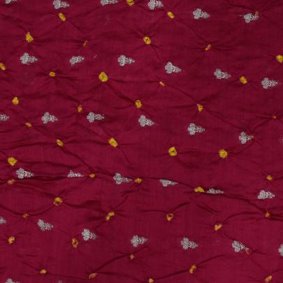 Chiniya silk bandhej with golden zari work - fabric/ Banarasi Bandhej 