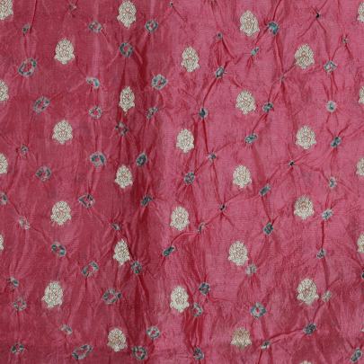 Chiniya silk bandhej with golden zari work fabric Banarasi Bandhej 