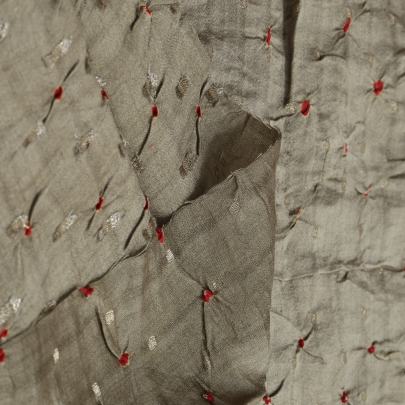 Chiniya silk bandhej with golden butti fabric Banarasi Bandhej 