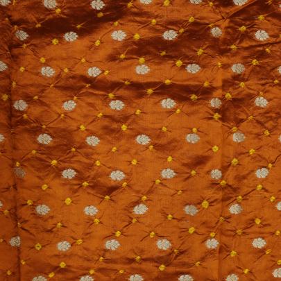 Chiniya silk bandhej with golden zari work fabric Banarasi Bandhej 