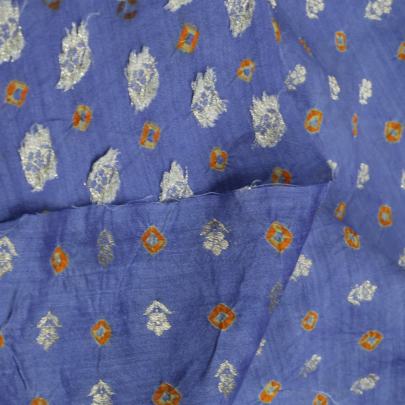 Chiniya silk bandhej with golden zari work fabric Banarasi Bandhej 