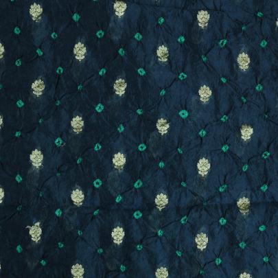 Chiniya silk bandhej with golden zari work fabric Banarasi Bandhej 