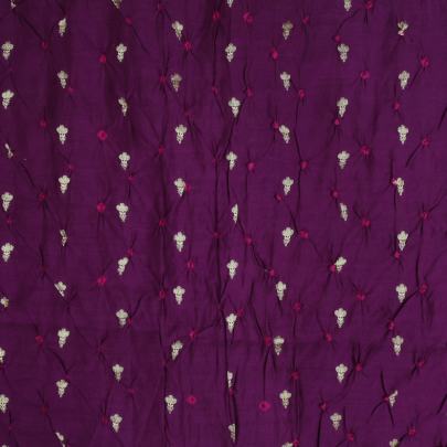 Chiniya silk bandhej with golden zari work - fabric/ Banarasi Bandhej 