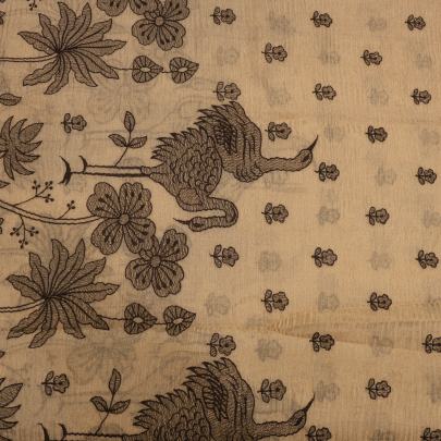 Crush tissue embroidery daman work fabric Banarasi Work