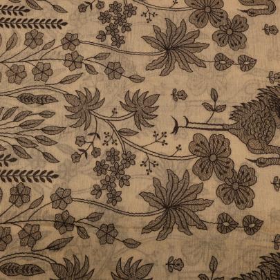 Crush tissue embroidery daman work fabric Banarasi Work