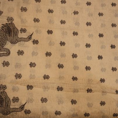 Crush tissue embroidery daman work fabric Banarasi Work