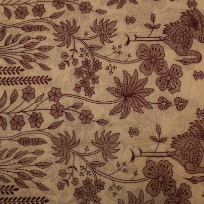 Crush tissue embroidery daman work fabric Banarasi Work