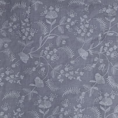 Floral self embroidery work on khadi linen fabric Banarasi Work