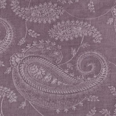 Floral self embroidery work on khadi linen fabric Banarasi Work