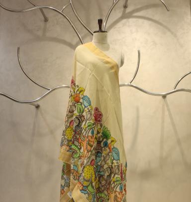 Handpainted kalamkari duppata
